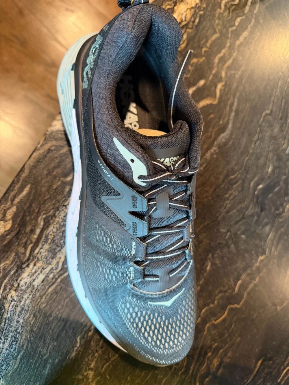 Hoka Men's Athletic Shoe - black - box says brown - looks black to me